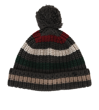 Gucci Striped Beanie Hat, front view